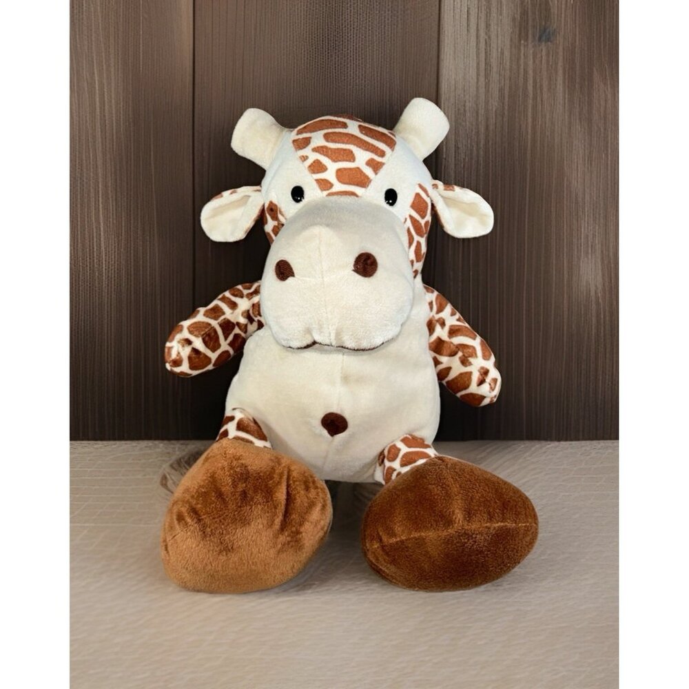 EMERALD TOY COMPANY  Brown tan GIRAFFE Plush Stuffed Animal Toy Chunky 14”-18”
